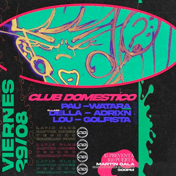 Flyer del evento en Sala Martín Gala (Club Hípico)
